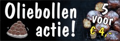 Oliebollen Actie Spandoek