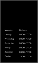 Openingstijden sticker