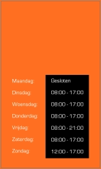 Openingstijden