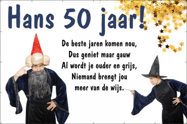 Oud en wijs Spandoek