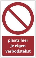 P001 Met verbodstekst
