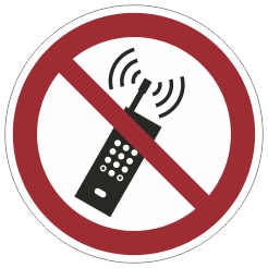 P013 Geactiveerde mobiele telefoon verboden