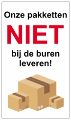 Pakketten niet bij de buren