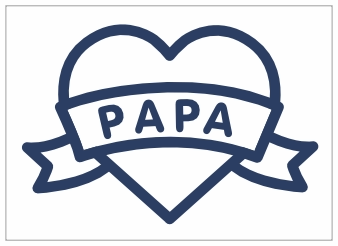 Papa hartje transparant