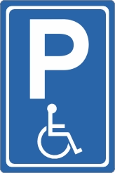 Parkeren mindervaliden sticker reflecterend