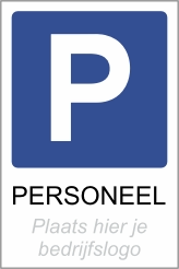 Parkeren personeel met logo