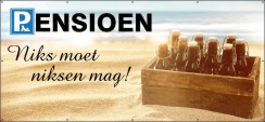 Pensioen niksen Spandoek