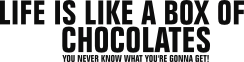 plakletters Life is like a box of chocolates