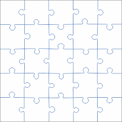 Kreta laten we het doen Distributie Lege vierkante templates puzzels | Zelf maken in ontwerpmodule