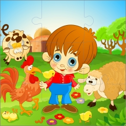 Puzzel op de boerderij