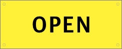 Raam spandoek open