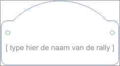 Rally schildsticker contourgesneden