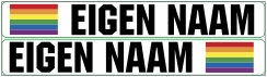Regenboog fietsframe sticker reflecterend