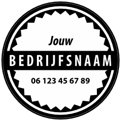 Ronde sticker zilver metallic