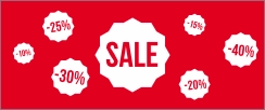 SALE korting (Achter Glas)
