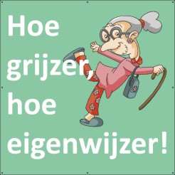 Sarah eigenwijs Spandoek