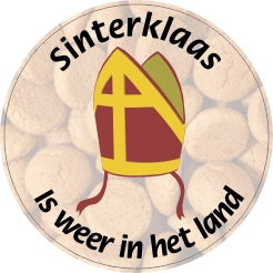 Sinterklaas is weer in het land sticker