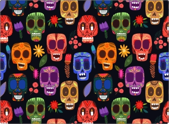 Skull pattern sticker 17 inch