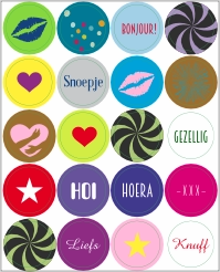 Snoepjes stickervel