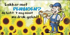 Spandoek Druk met Pensioen