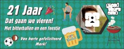 Spandoek verjaardag 21 jaar
