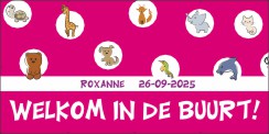 Spandoek: Welkom in de buurt Meisje