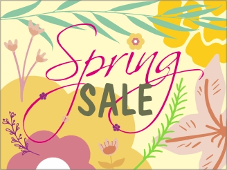 Spring Sale Achter Glas sticker