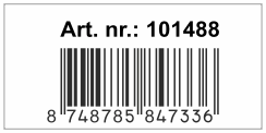 Sticker met EAN code