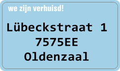 sticker: nieuw adres