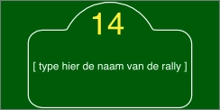 Sticker rally schild