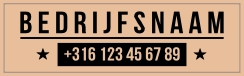 Sticker rechthoek bedrijfsnaam