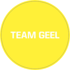 Sticker team geel