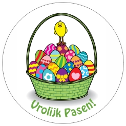 Sticker Vrolijk Pasen
