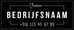 Sticker zwart bedrijfsnaam