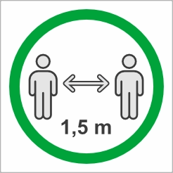 Tegel houd 1,5 meter afstand