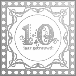 Tegeltje 10 jaar getrouwd