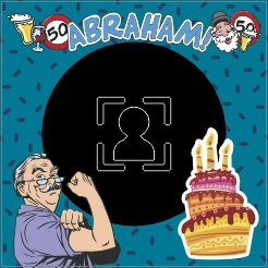 Tegeltje 50 jaar Abraham - Met foto