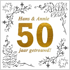 Tegeltje 50 jaar getrouwd