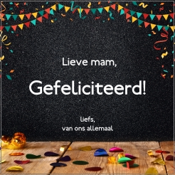 Tegeltje verjaardag Gefeliciteerd lieve mam