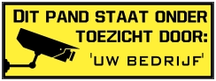 Toezicht Videobewaking Sticker