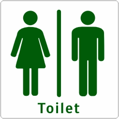 Toiletsticker zilver metallic