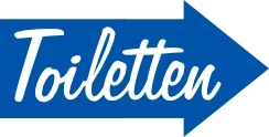 Toiletten uitsparing pijl