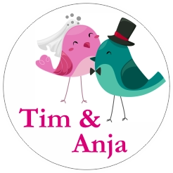 Trouwen Lovebirds Sticker