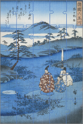 Utagawa Kuniyoshi - Noji, in de provincie Omi, Hiroshige (I)