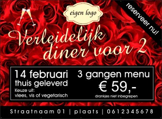 Valentijnsdiner thuis geleverd