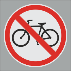 Verboden fiets te stallen tegel