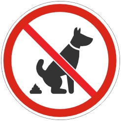 Verboden te poepen sticker