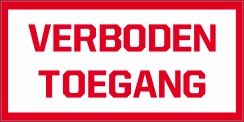 Verboden toegang sticker