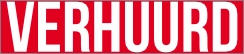 Verhuurd (Achter Glas Sticker)