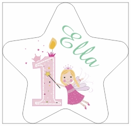 Verjaardag sticker ster 1
